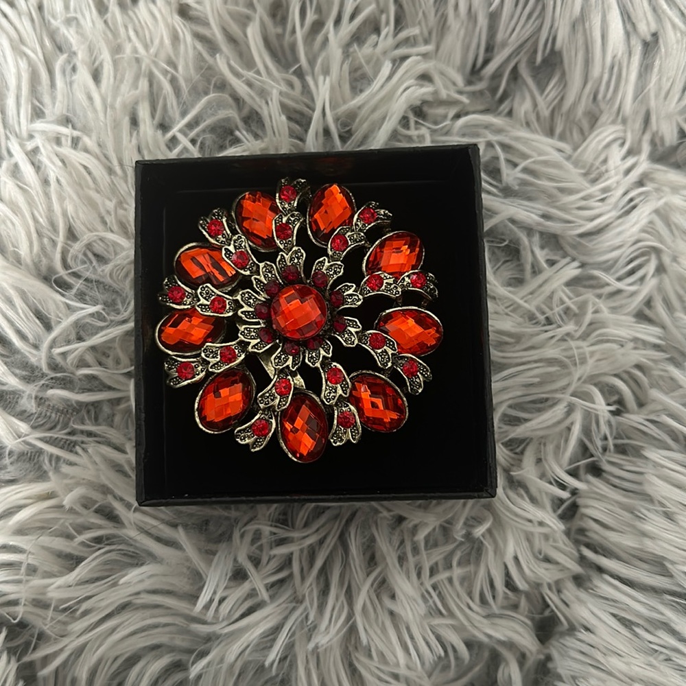 Red Brooch